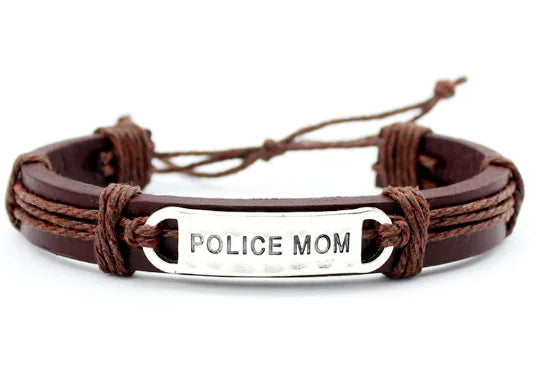 POLICEMOM Handmade Braided Leather Bracelet Wholesale