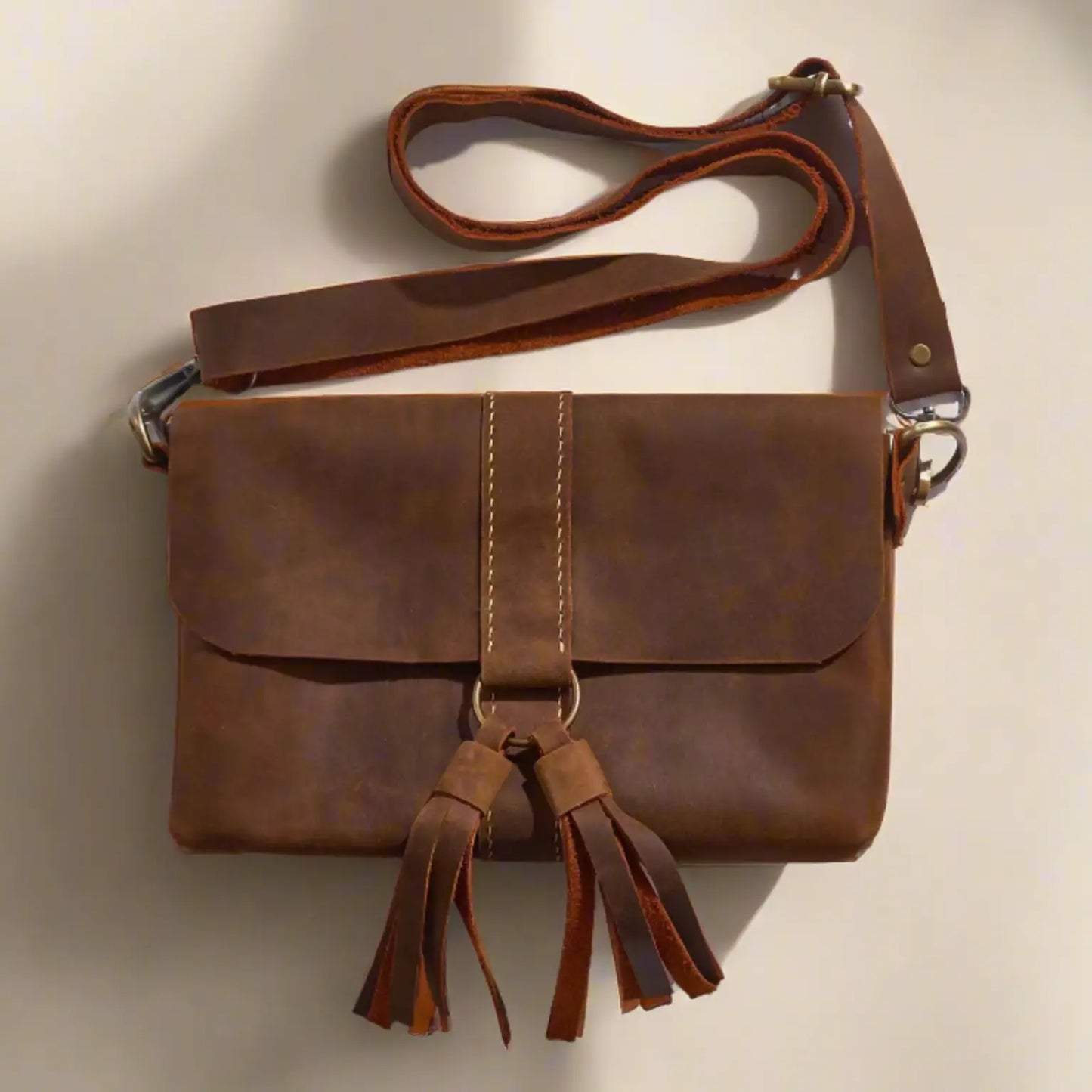 Leather Cross Bag Brown